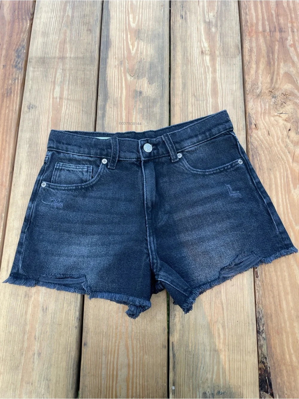 Zara Kids Black Denim Shorts- Size 11-12